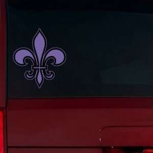  Fancy Fleur De Lis Window Decal (Lavender) Automotive
