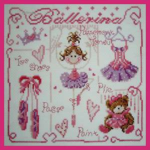 Love Ballet Counted Cross Stitch Pattern / Colored Chart  