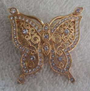 Gorgeous P.S. Co. Pave Crystal Butterfly Brooch Pin  