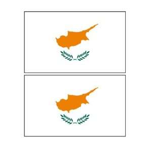  2 Cyprus Cypriot Flag Stickers Decal Bumper Window Laptop 