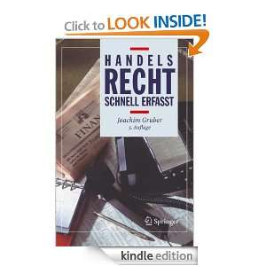 Handelsrecht   Schnell erfasst (German Edition) Joachim Gruber 