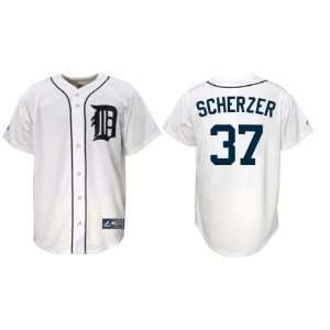  Scherzer #37 Detroit Tigers Majestic Replica Home Jersey 