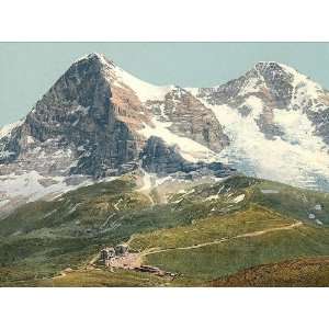  Vintage Travel Poster   Scheidegg Mount Eiger and Monch 