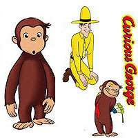 nEw LARGE 24 CURIOUS GEORGE Kids WALL STICKERS DECALS  
