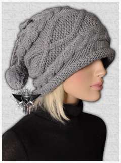 SH783 Grey Adorable Lolita Open Top Beanie Hat Cap  
