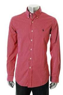 Ralph Lauren NEW Custom Fit Mens Button Down Shirt Red BHFO L  