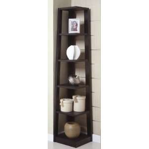  5 Tier Wood Constructed Bookshelf in Black Finish Office 