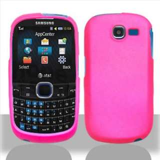 Pink Rubber Hard Case Cover For Samsung SGH A187 Phone  