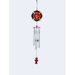  Wind Chime w/ Firefighter Emblem Patio, Lawn & Garden