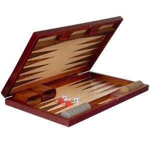    Backgammon Board Game Set Inlaid Wood Case 19 Toys & Games