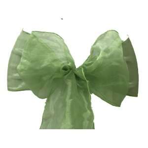  Sage Organza Sashes Chair Bows (Pack of 25) Made in USA 