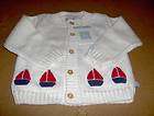 NWT Bella Bliss Childrens Sweater with sailboats sz 12