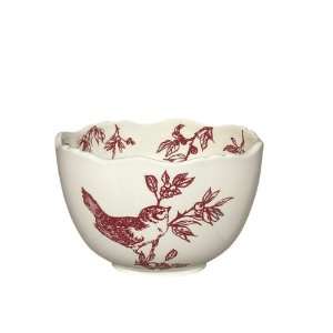  J. Willfred Red Bird Toile 6 Bowls (Set of 4) Patio 