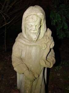 Vintage St Fiacre Of Gardeners Concrete Man Statue  