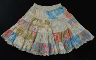 Room Seven 7 Tropical Patchwork Saffran Twirl Skirt Size 140 9/10 