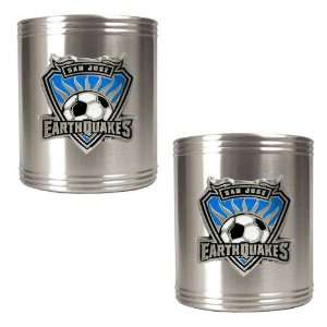 San Jose Earthquakes MLS 2pc Stainless Steel Can Holder Set   Primary 