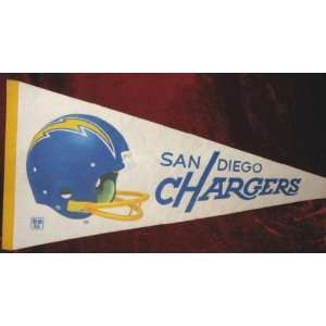  Vintage 70s San Diego Chargers NFL Football Banner 