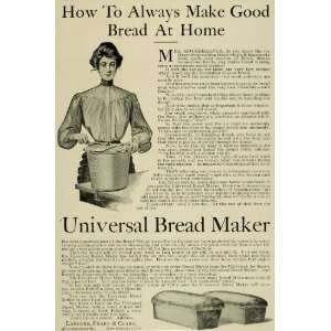 1905 Ad Landers Frary Clark Universal Bread Loaf Maker Kitchen 