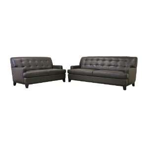  Adair Brown Leather Modern Sofa