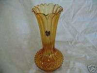 Estate Vintage Daos Italy Amber Glass Bud Vase  