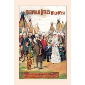   Poster, Buffalo Bill Visit of the Majesties   12x18