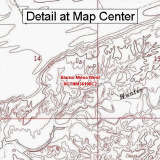 USGS Topographic Quadrangle Map   Alamo Mesa West, New Mexico (Folded 