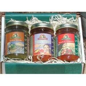 Salsa Gift Box   3 Salsas Jars Grocery & Gourmet Food
