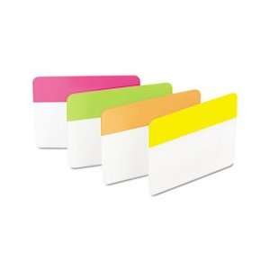  Hanging File Tabs, 2 x 1 1/2, Solid, Flat, Assorted Bright 