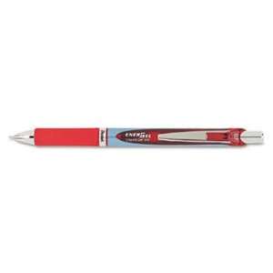   Roller Ball Retractable Gel Pen, Needle, Red, Medium 