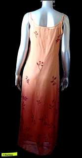 RENE LEZARD RUNWAY Silk Dip Dye Watercolor Flower dress Sz S $645 VERY 