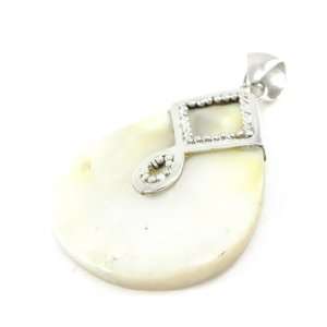  Pendant silver Sagesse pearly white. Jewelry