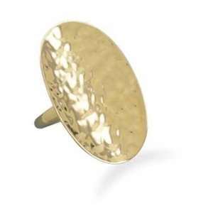  14 Karat Gold Plated Hammered Ring Jewelry