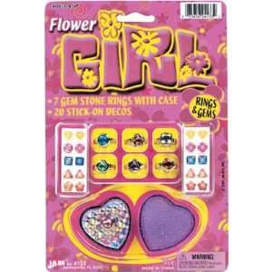  FLOWER GIRL RINGS AND GEMS (Sold 3 Units per Pack 