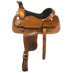  American Saddlery Barbwire Roper Saddle 17in Brown
