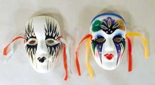 small CERAMIC MASK wall decor masks home painted new  