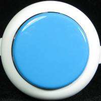 Japan Sanwa 8 Push Button OBSF 30 Blue & White 30mm  