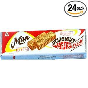 Man Cocoa Wafer, 7 Ounce Packages (Pack of 24)  Grocery 