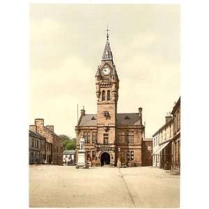  Photochrom Reprint of Town Hall, Annan, Scotland