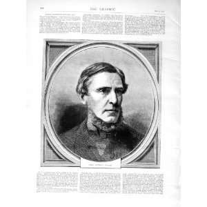   1872 Antique Portrait James Anthony Froude Man Print
