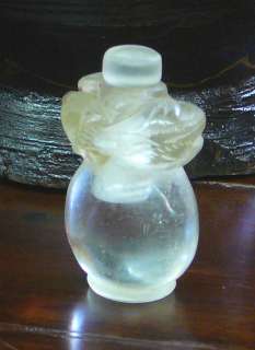 Glass Snuff Bottle Tiger Rounding the bottle w105  