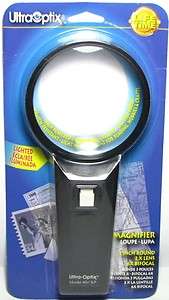 UltraOptix Handheld Lighted Magnifier   Round 3   3X  