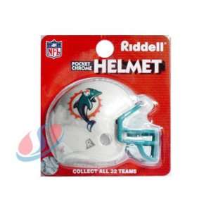 Miami Dolphins Chrome Pocket Pro NFL Helmet by Riddell  