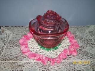 Smith Glass Company Rose Serving Bowl  