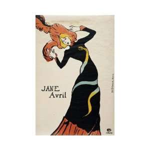  Jane Avril by Henri Toulouse Lautrec. size 14.5 inches 