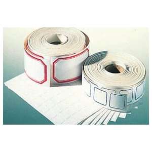 Fisherbrand Self Adhesive Labels, White w/red border; 3L x 1 3/4 in. W 
