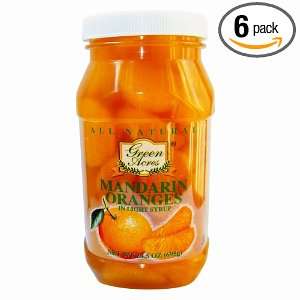Green Acres Mandarin Oranges, 24.5 Ounce Plastic Jar (Pack of 6 