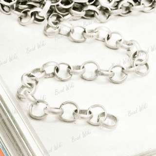 2m Silver Plated Unfinished Rollo Iron Chain Findings 6.5×6.5×2mm 