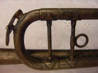 Bugle Vintage Brass US Horn Military Antique Instrument Patina Old VTG 