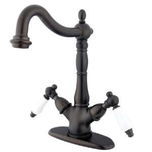  Vessel Sink Faucet without Pop Up Rod, 6 1/2 Spout Reach, Oil Rubb