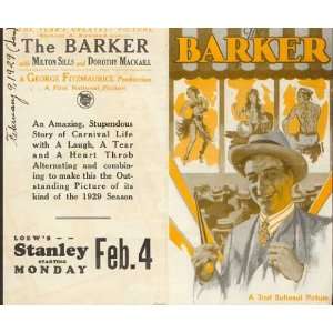  The Barker Movie Poster (11 x 17 Inches   28cm x 44cm 